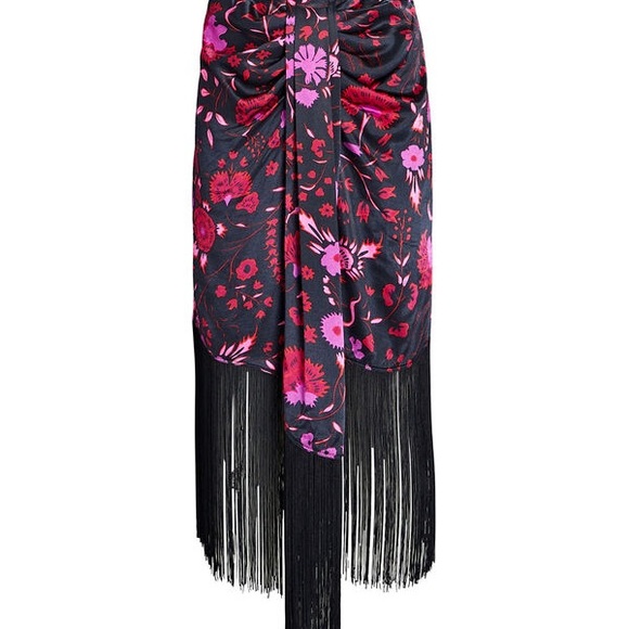 Sabina Misayev patterned fringe skirt. Worn once. - Picture 3 of 8